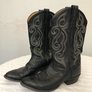 Tony Lama Smooth Ostrich Leather Boots